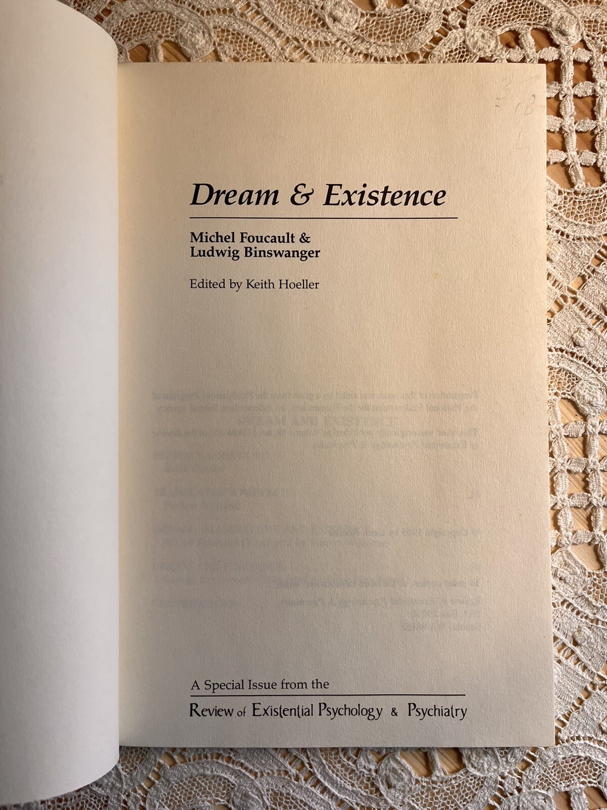 Dream & Existence (Foucault); Review Of Existential Psychology & Psychiatry