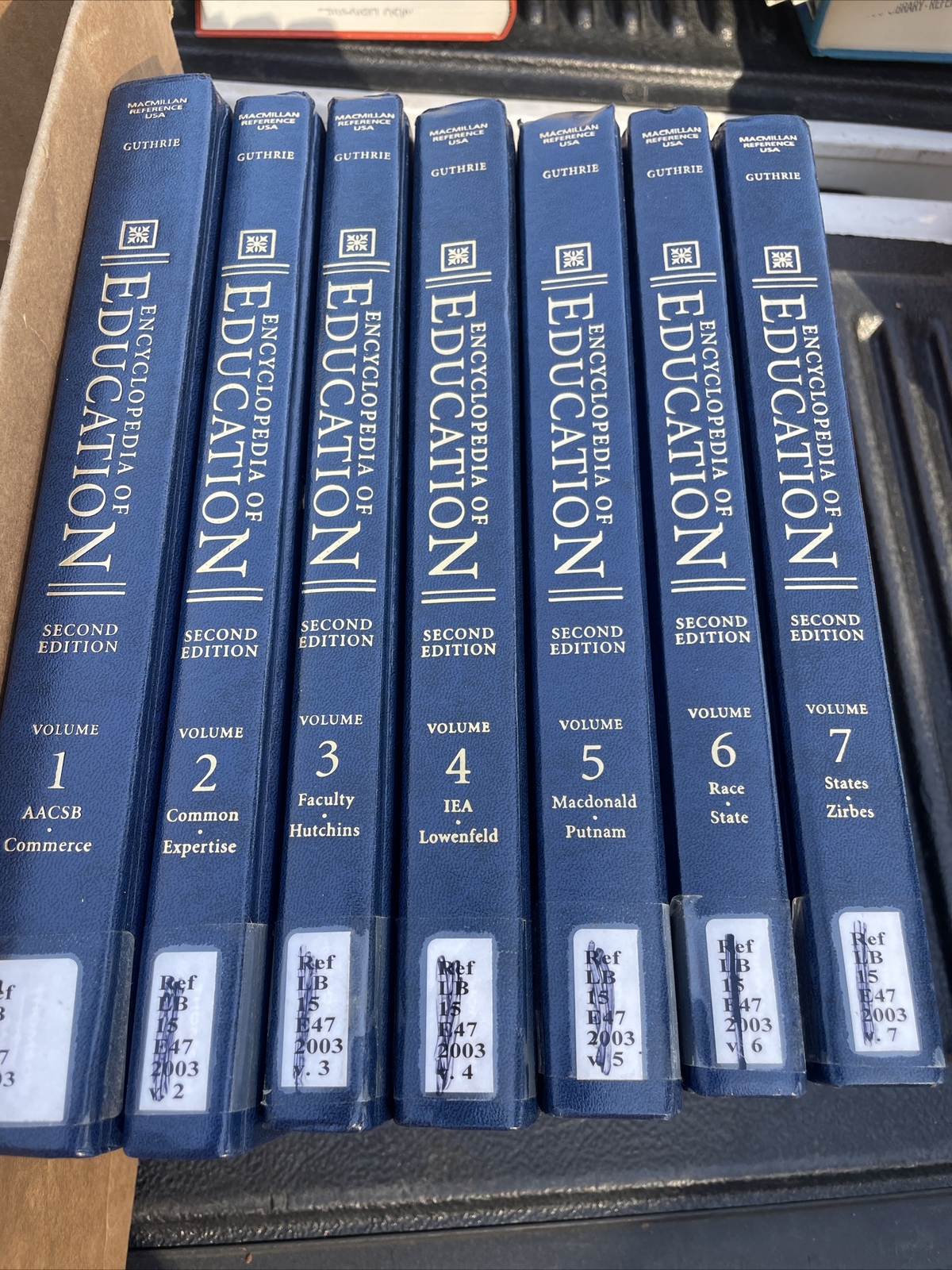Encyclopedia of Education 7 Volume Set James W. Guthrie 2003