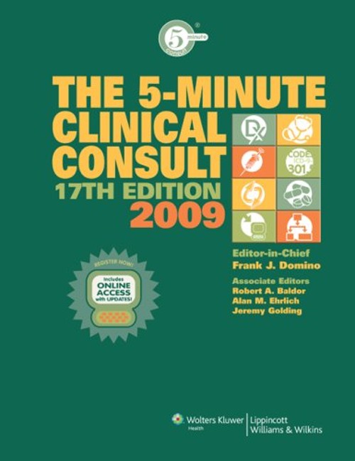 The 5-Minute Clinical Consult 2009 Hardcover Frank J. Domino