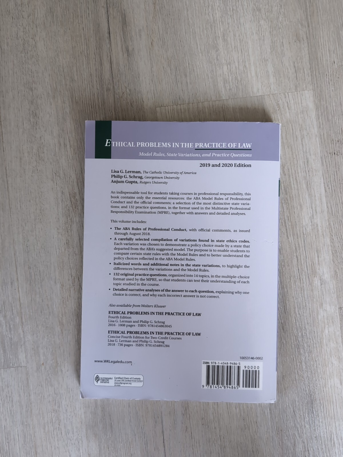 Supplements Ser.: Ethical Problems in the Practice of Law : Model Rules,…