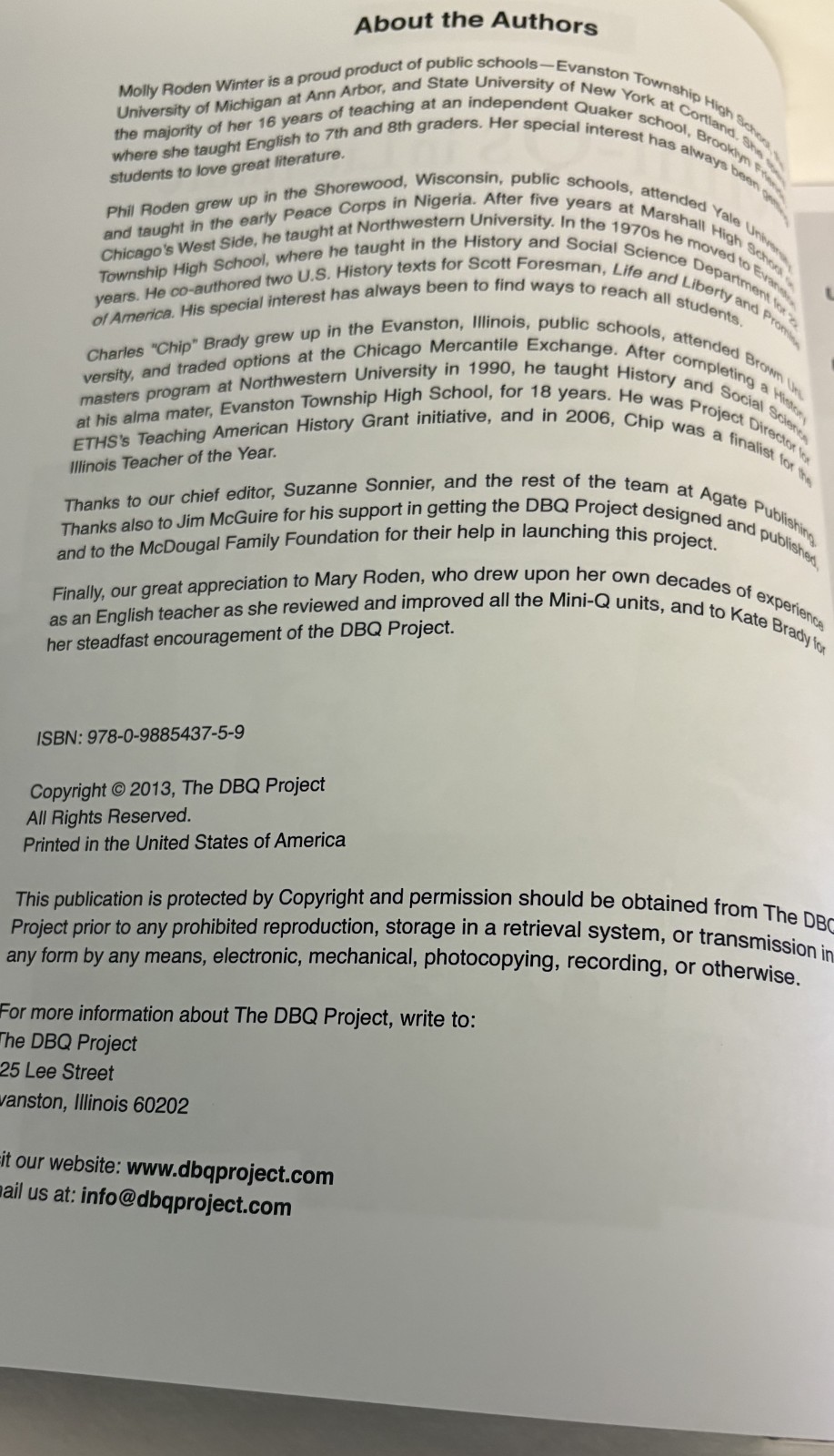 The DBQ Project Mini-Qs in Literature Volume 1 Ten High-Interest Units of Study
