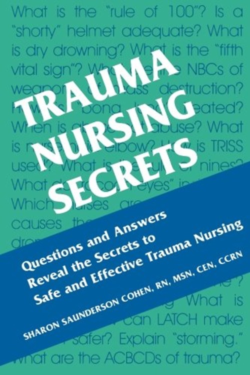 Trauma Nursing Secrets Paperback Sharon Saunderson Cohen