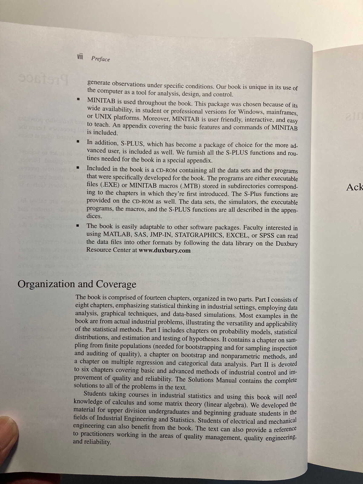 Modern Industrial Statistics : The Design and Control of Quality