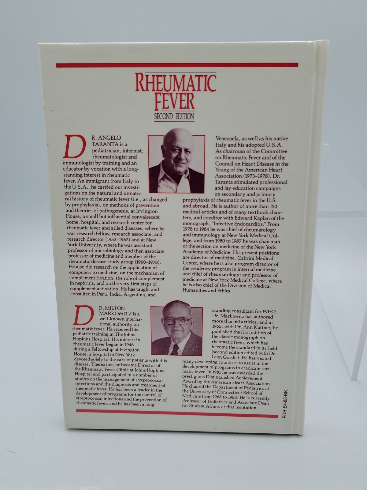 Rheumatic Fever 2nd Edition – Taranta & Markowitz – SIGNED / INSCRIBED 1989