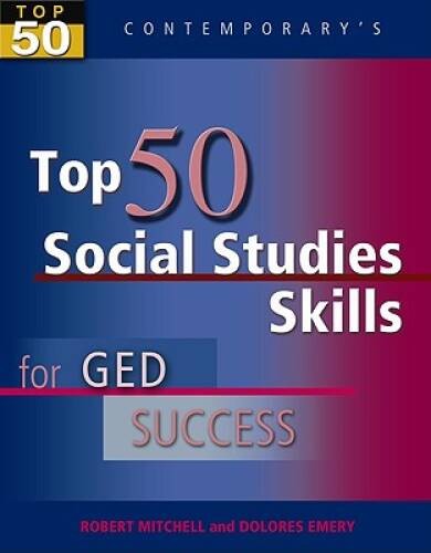Top 50 Social Studies Skills for GED Success, Student Text Only (GED – VERY GOOD