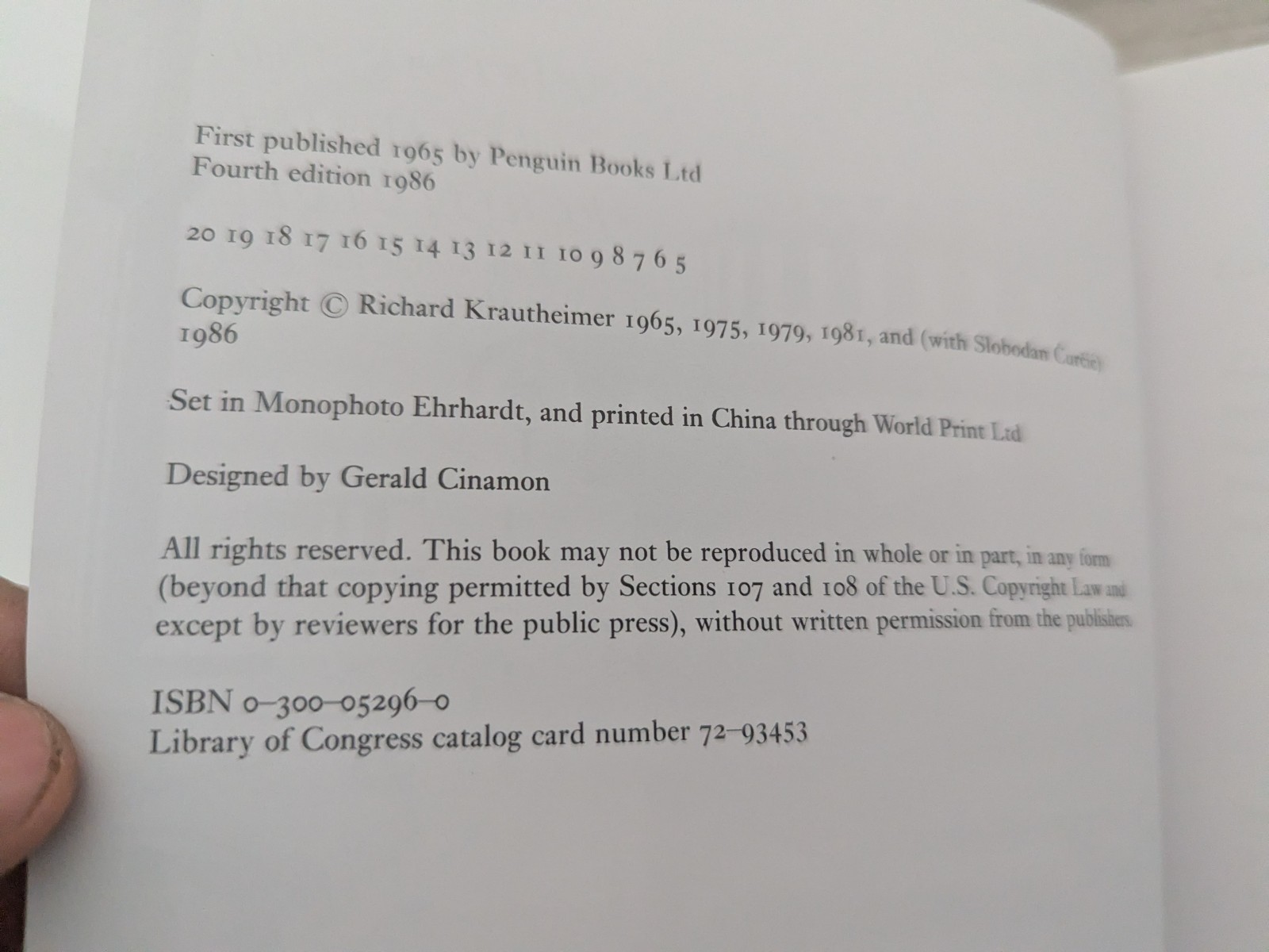 Early Christian and Byzantine Architecture; Richard Krautheimer – PB/VG+