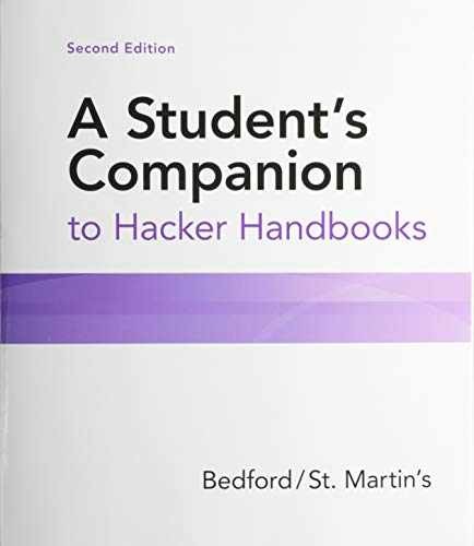A Student&rsquo;s Companion to – Paperback, by Bedford/St.Martin&rsquo;s – Very Good j