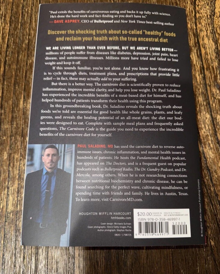 The Carnivore Code: Unlocking the Secrets to Optimal Health -Paul Saladino- NEW