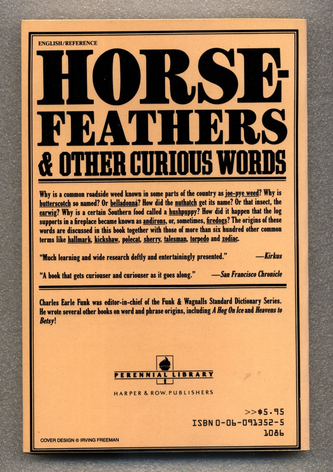 4 Books – Horsefeathers, Hog on Ice, Heavens to Betsy, more – Charles Earle Funk