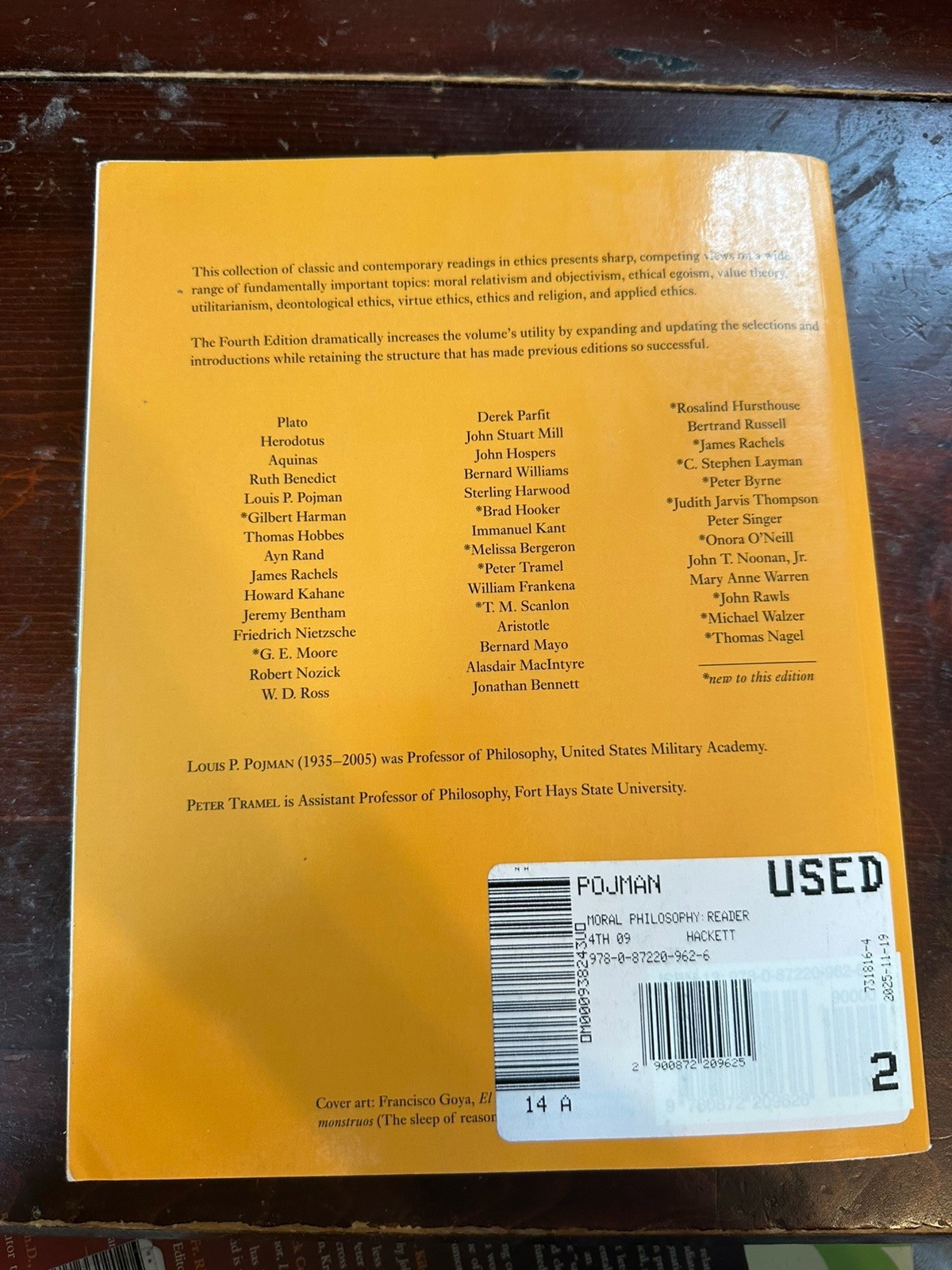 Moral Philosophy: A Reader by Dr. Pojman, Louis P: Used
