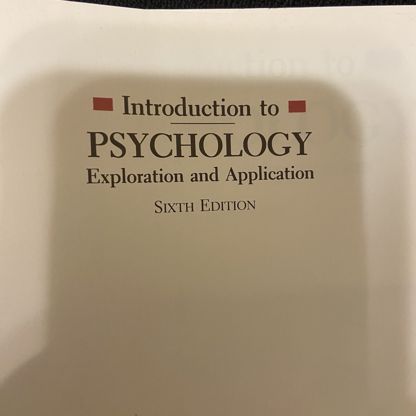 Introduction to Psychology Exploration and Application Coon Dennis Hardback