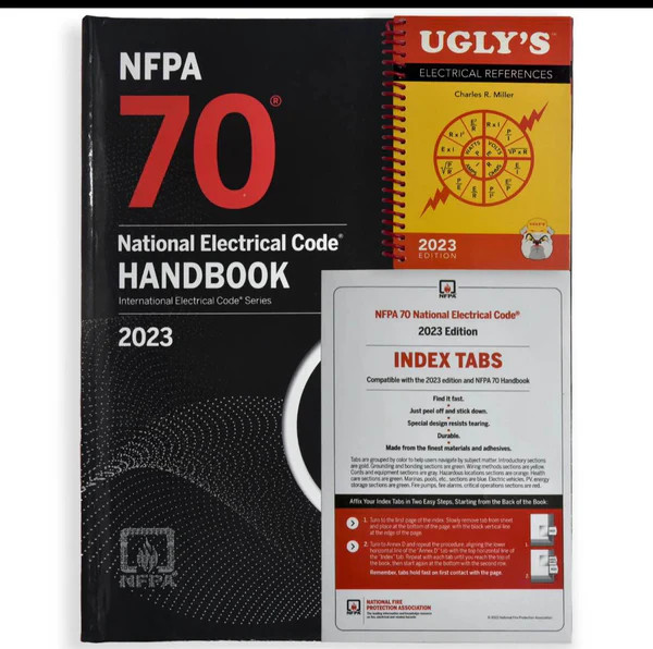 NFPA 70 National Electrical Code with 2023 Handbook +Tab + Ugly electrical USA