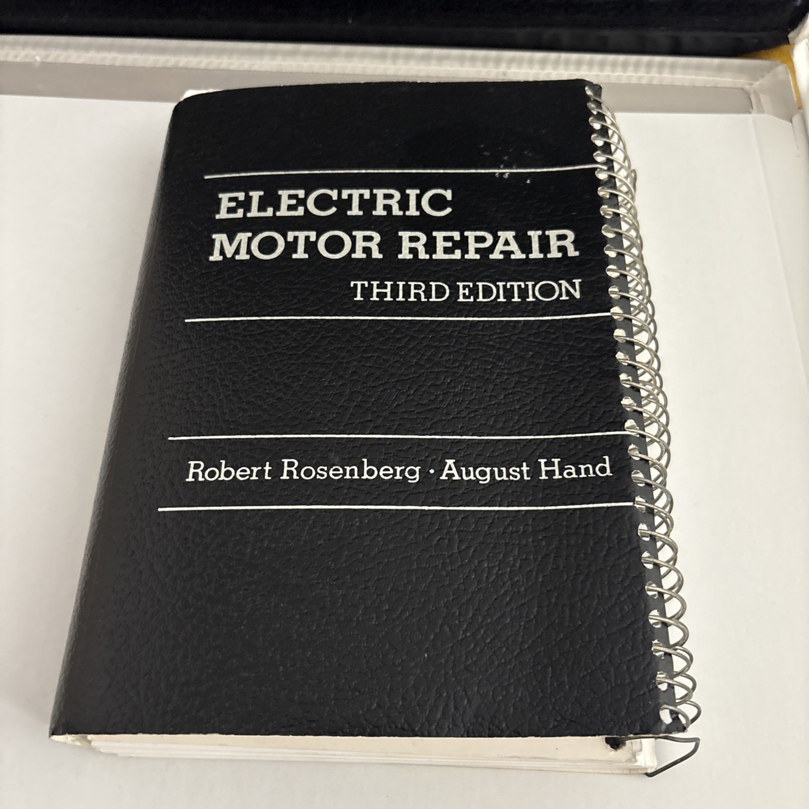 Electric Motor Repair Third Edition Rosenberg Hand 1987 Dual Spiralbound