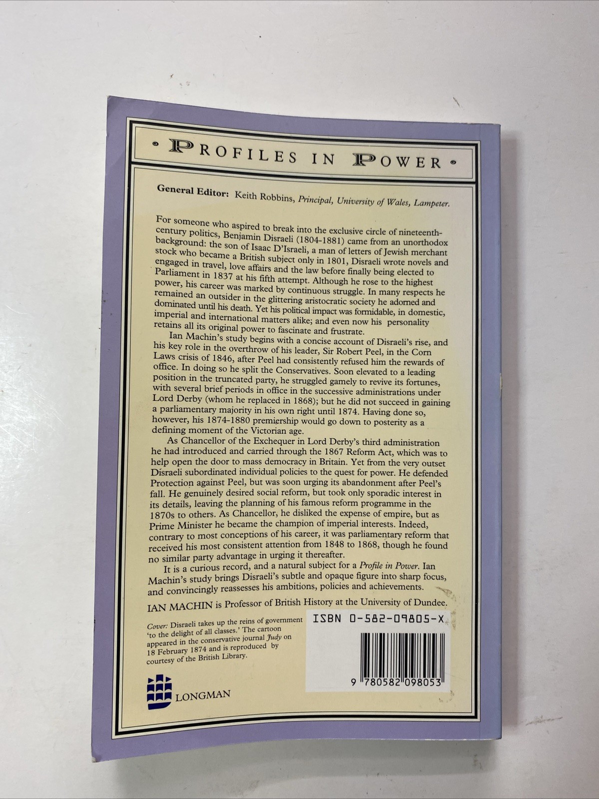 Profiles in Power Ser.: Disraeli by Ian Machin (1995, Trade Paperback)