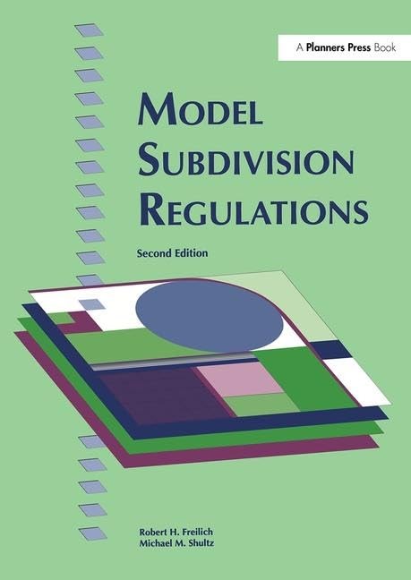 Model Subdivision Regulations: Planning and Law