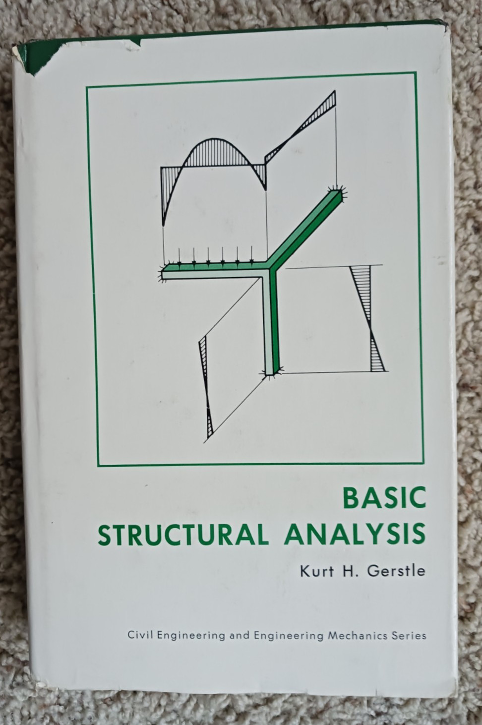 Basic Structural Analysis by Kurt Gerstle/hard cover reprint 1974/engineering