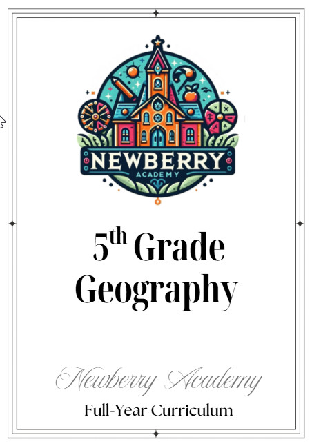 5th Grade Geography Full year Lessons Workbook Fifth Grade history homeschool