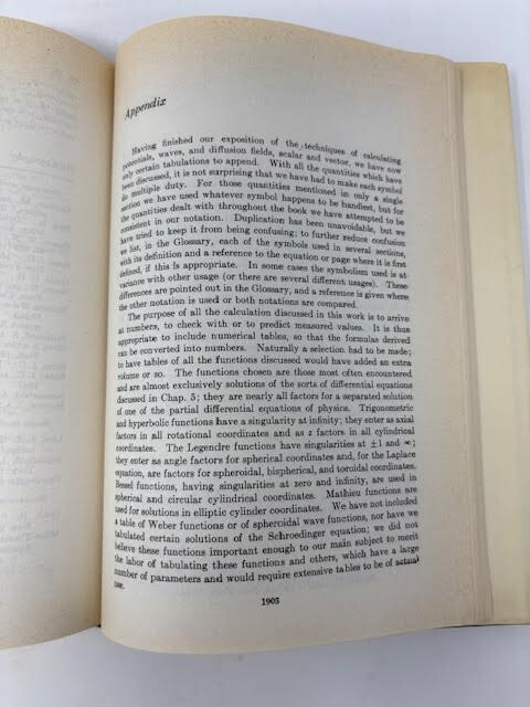 METHODS OF THEORETICAL PHYSICS, PART II (1953, HC/DJ)-INTERNATATIONAL STUDENT ED