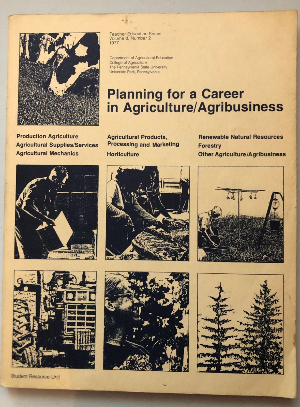 PLANNING FOR A CAREER IN AGRICULTURE/AGRIBUSINESS SAMUEL CURTIS 1967 R 1977