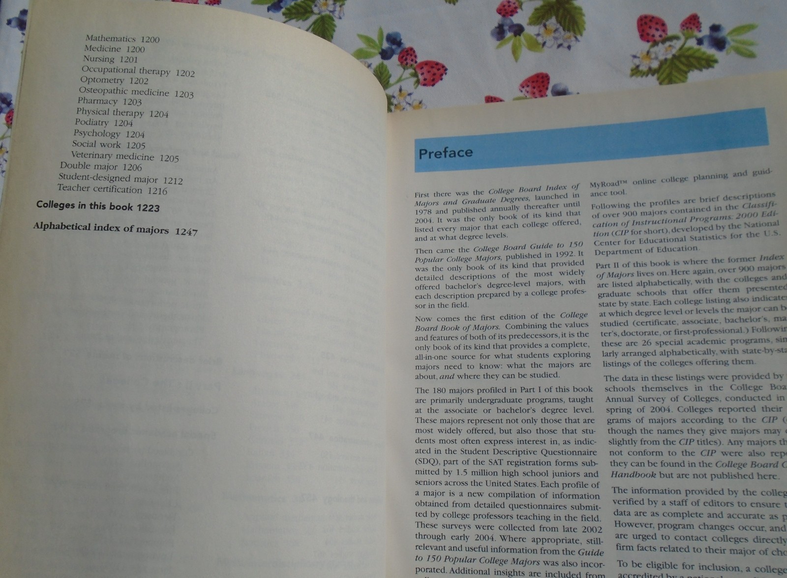 The College Board Book of Majors FIRST EDITION PAPERBACK
