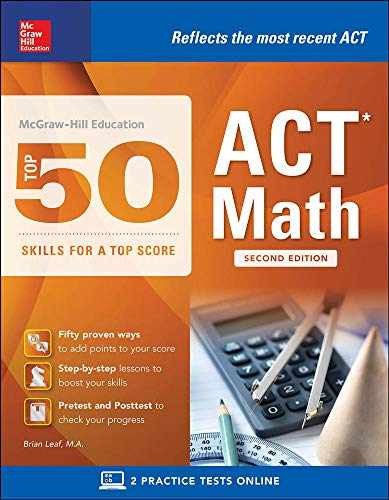 McGraw-Hill Education: Top 50 ACT Math – Paperback, by Leaf Brian – Very Good c