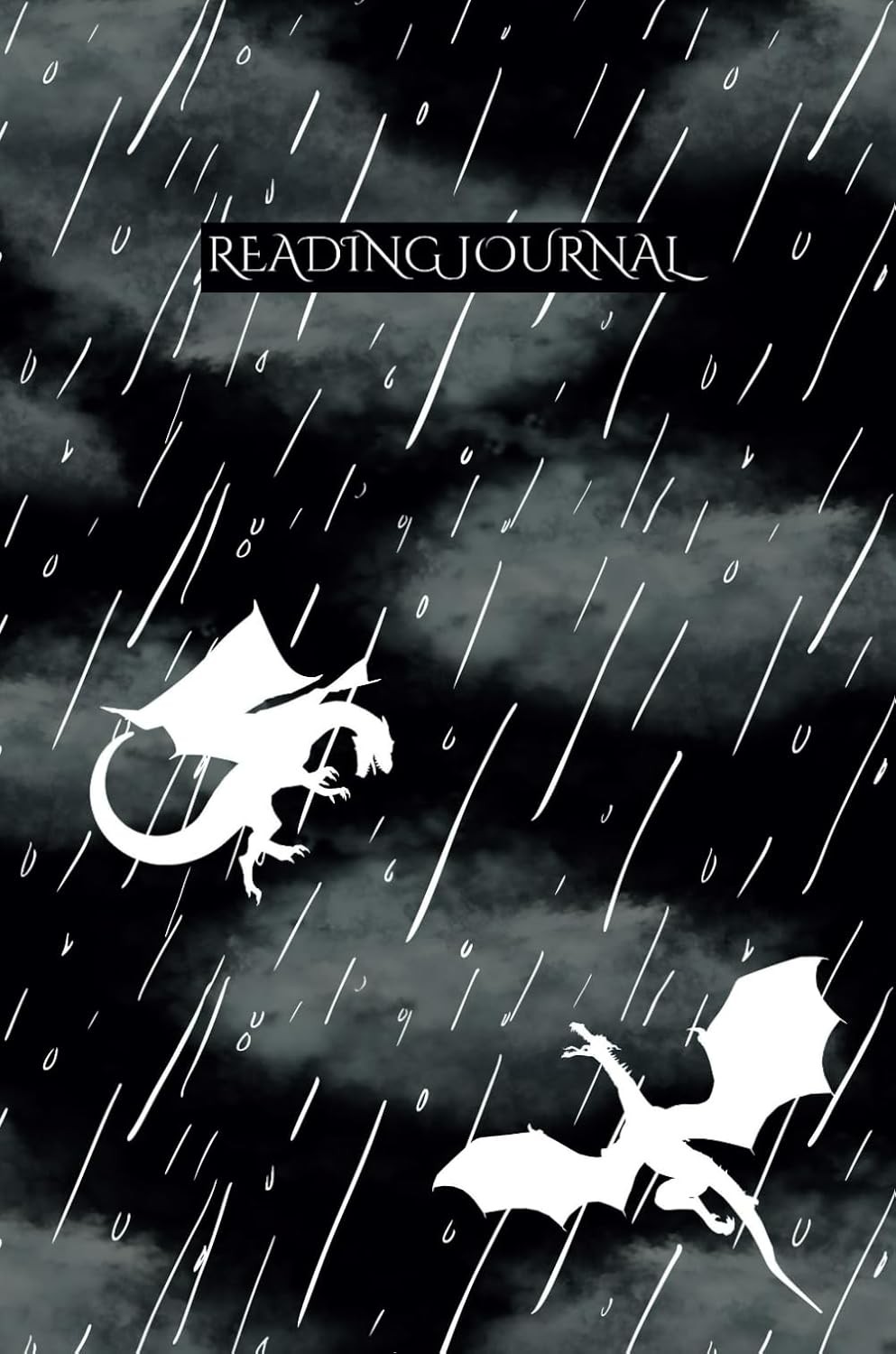 Reading Journal; Dragon Edition Black Pages Review only 500 books