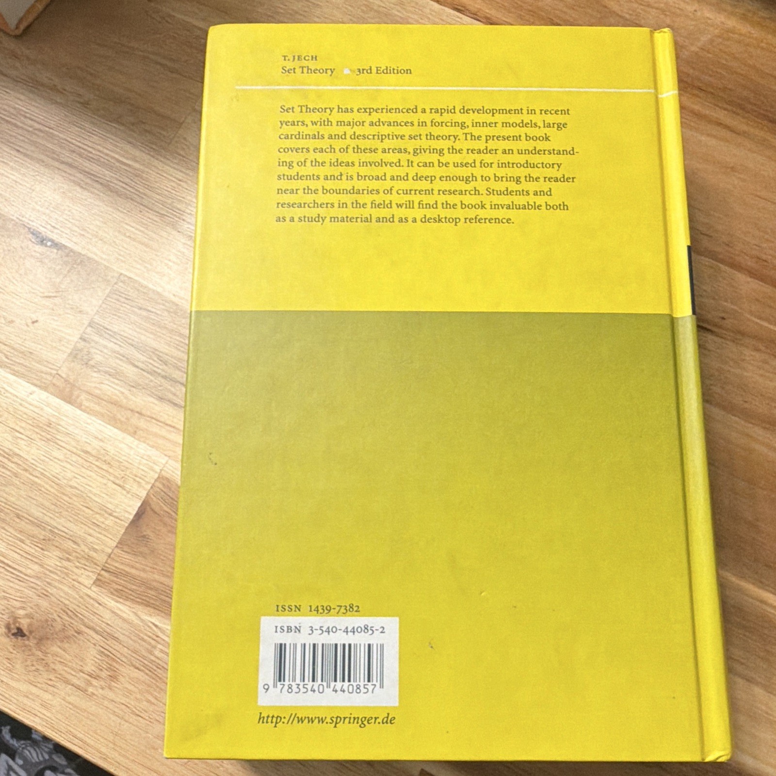 Springer Set Theory Third Millennium Rev & Expanded Thomas Jech 2006 HC