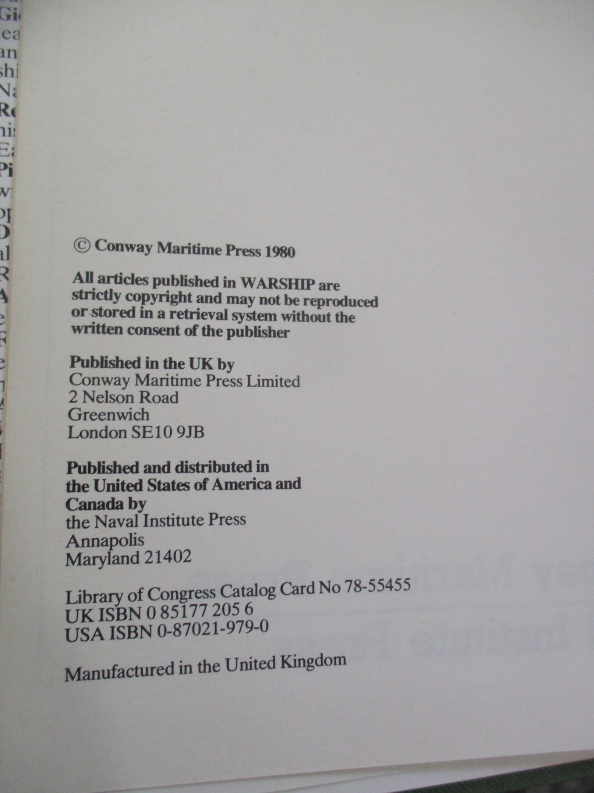 Warship, Volume IV by John Roberts (1981, Hardcover)