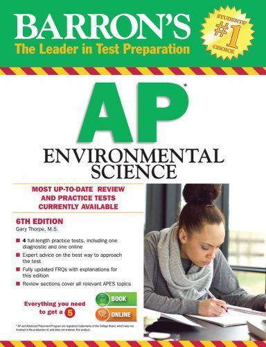 Barron’s AP Environmental Science, 6th Edition Thorpe M.S., Gary S. paperback U