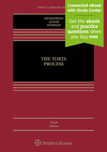The Torts Process: [Connected eBook with Study Center] by James A Henderson: New