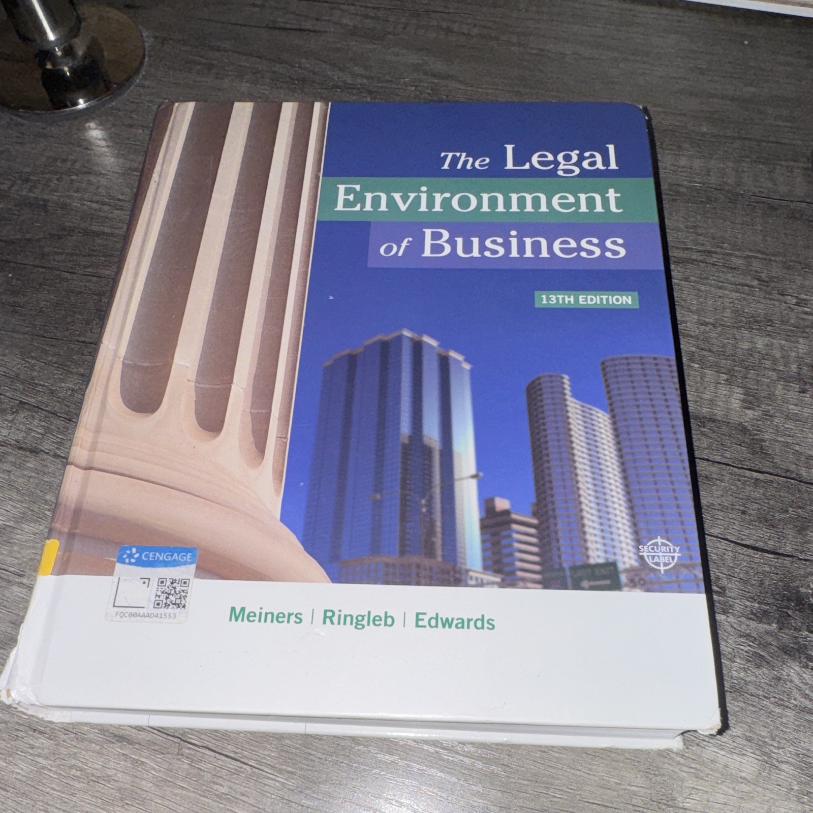 Cengage The Legal Environment of Business 13th Ed Hardcover 2014 Meiners