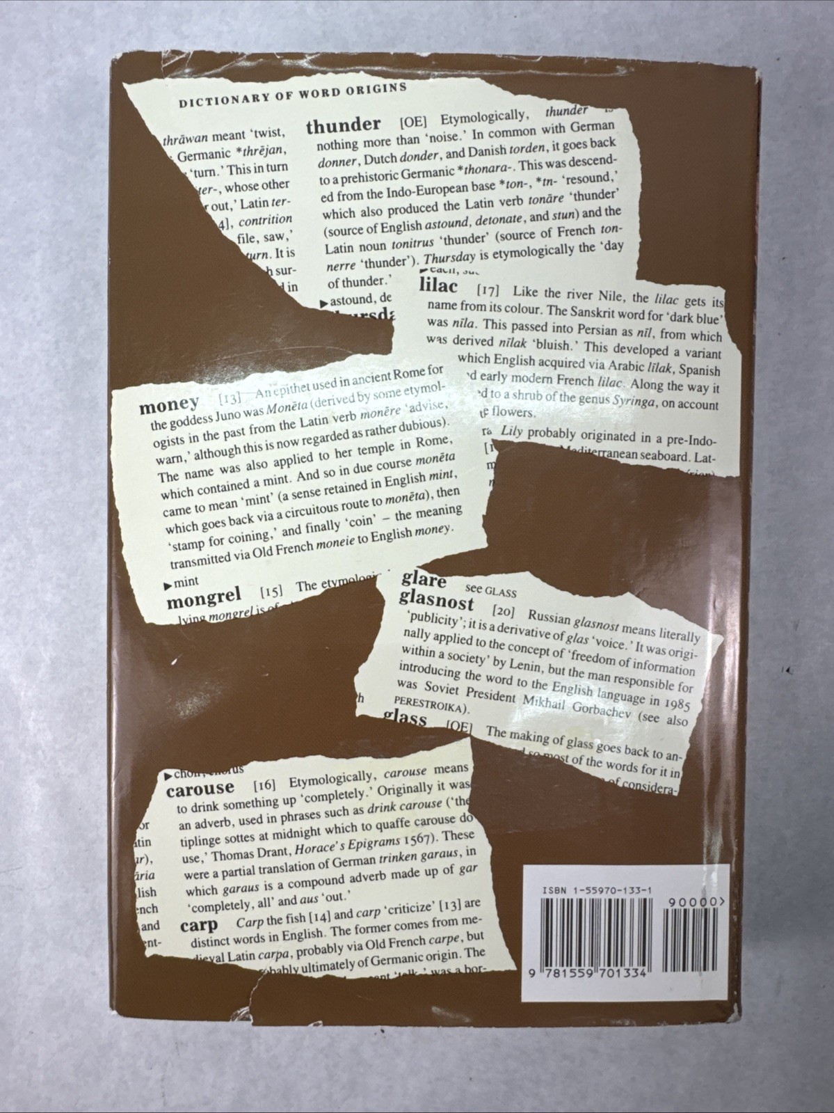 Dictionary of Word Origins by John Ayto (1991, Library Binding)