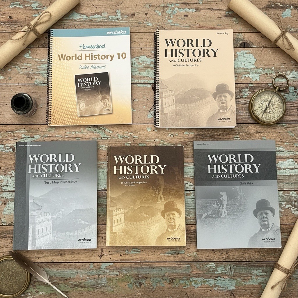Abeka World History and Cultures 3rd Ed Textbook + Answer/Quiz/Test Key