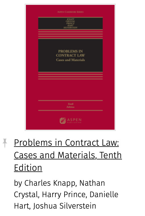 Problems in Contract Law: Cases and Materials (10th Edition)