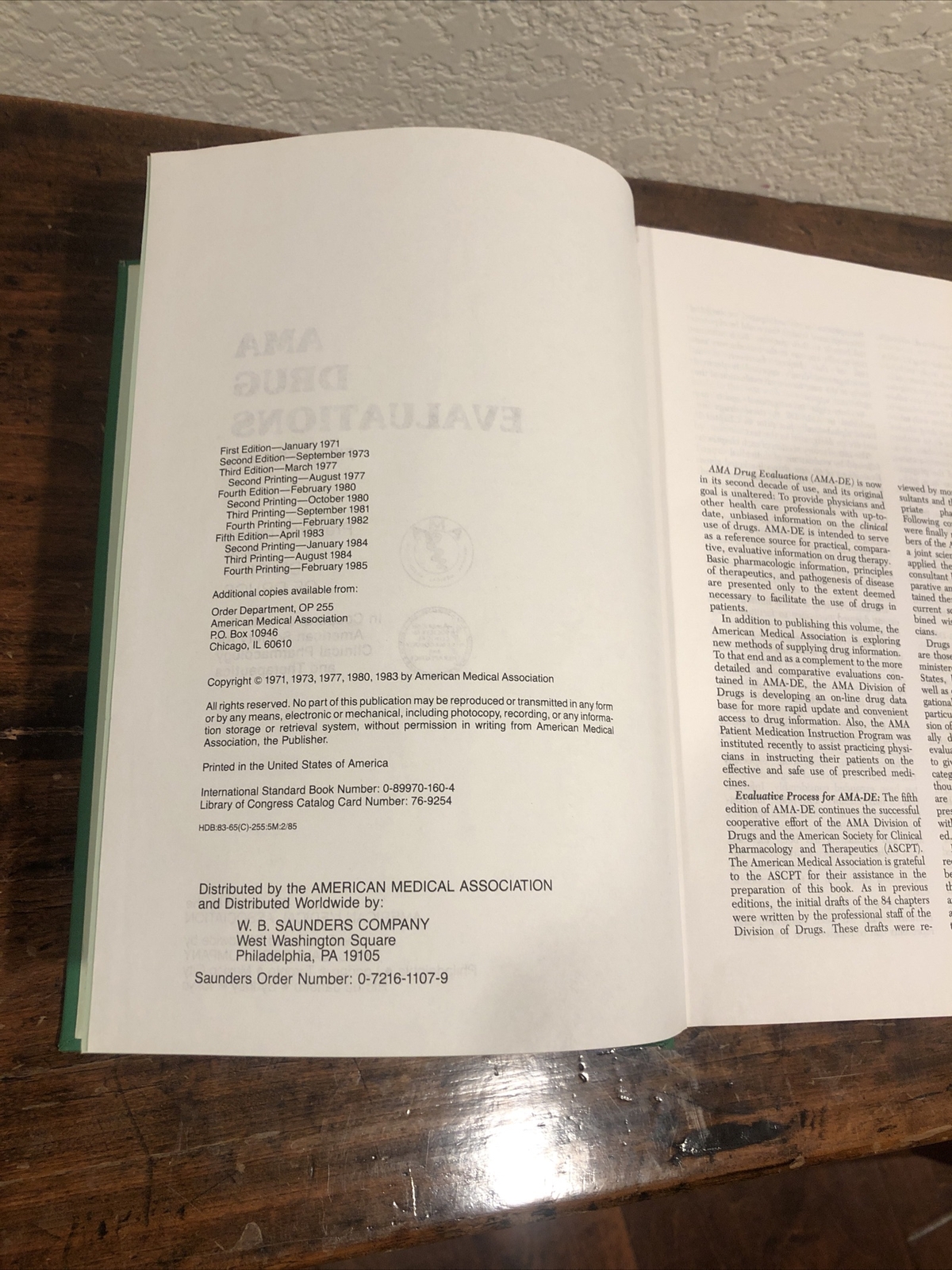 AMA Drug Evaluations Book