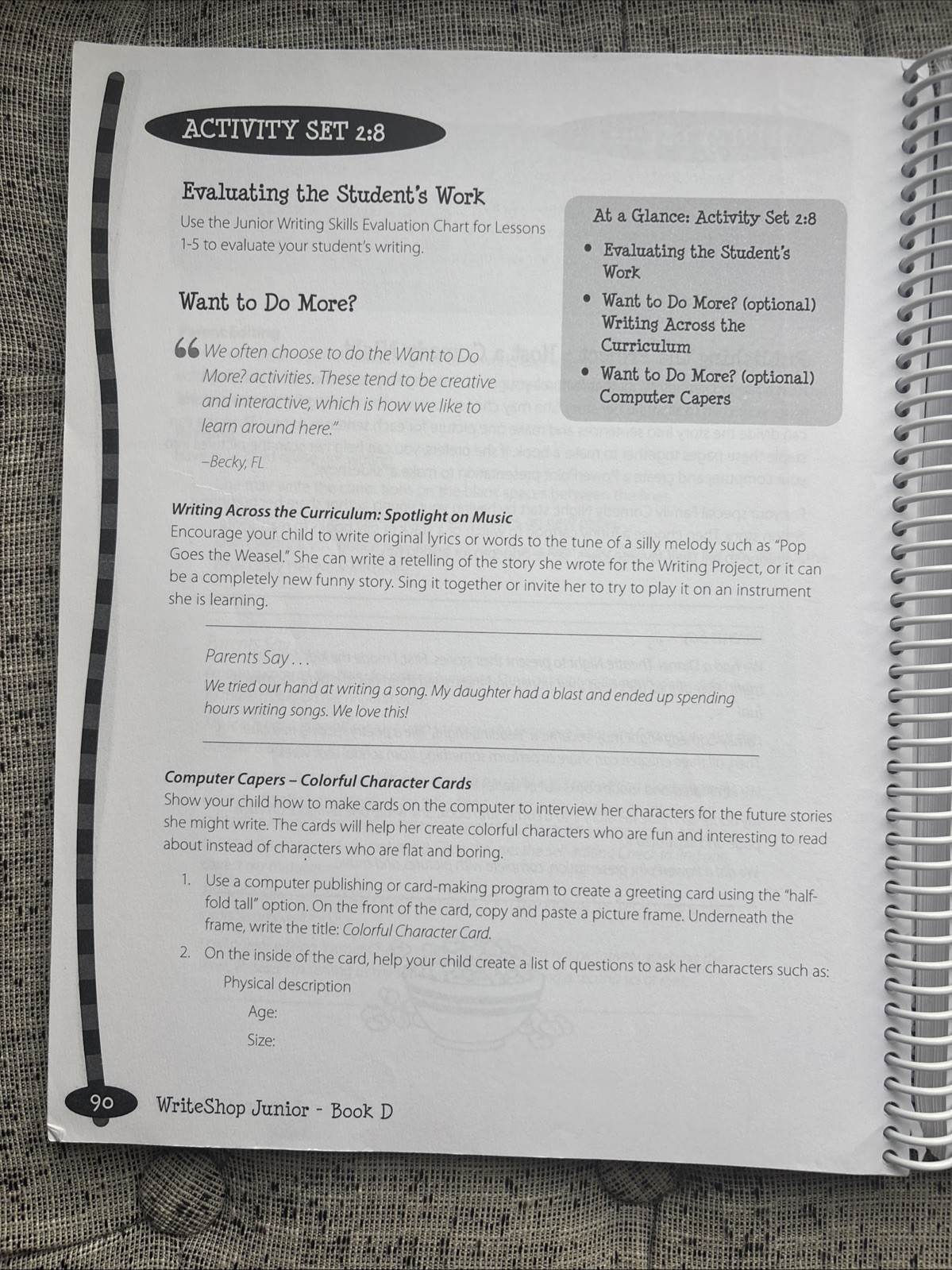 Writeshop Junior Book D Teacher&rsquo;s Guide 2011 Spiral Trade Paperback