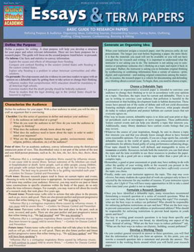 Essays & Term Papers by Shelley Evans-Marshall: Used