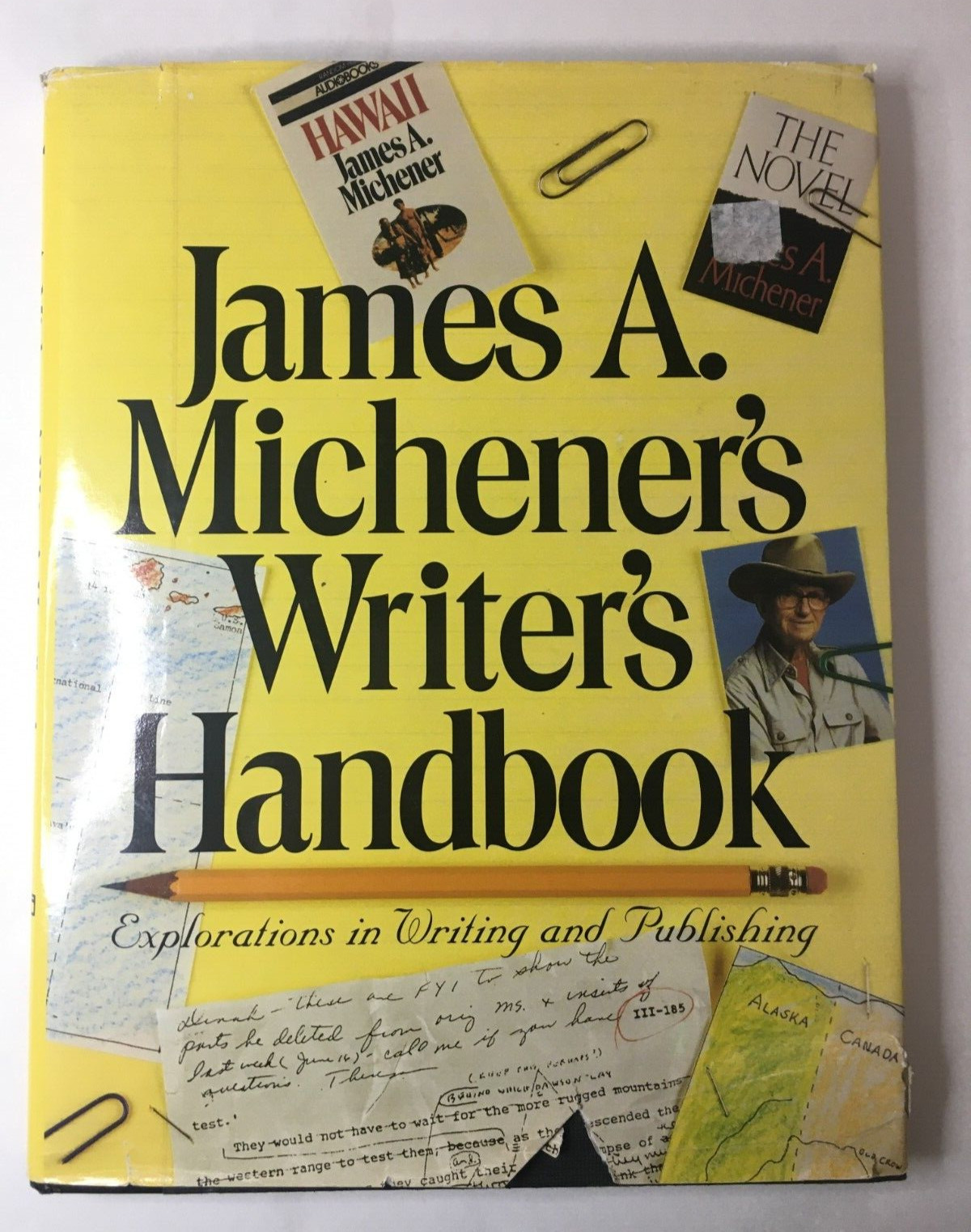 James A. Michener’s Writer’s Handbook (Hardcover, 1992) + Newspaper Clippings