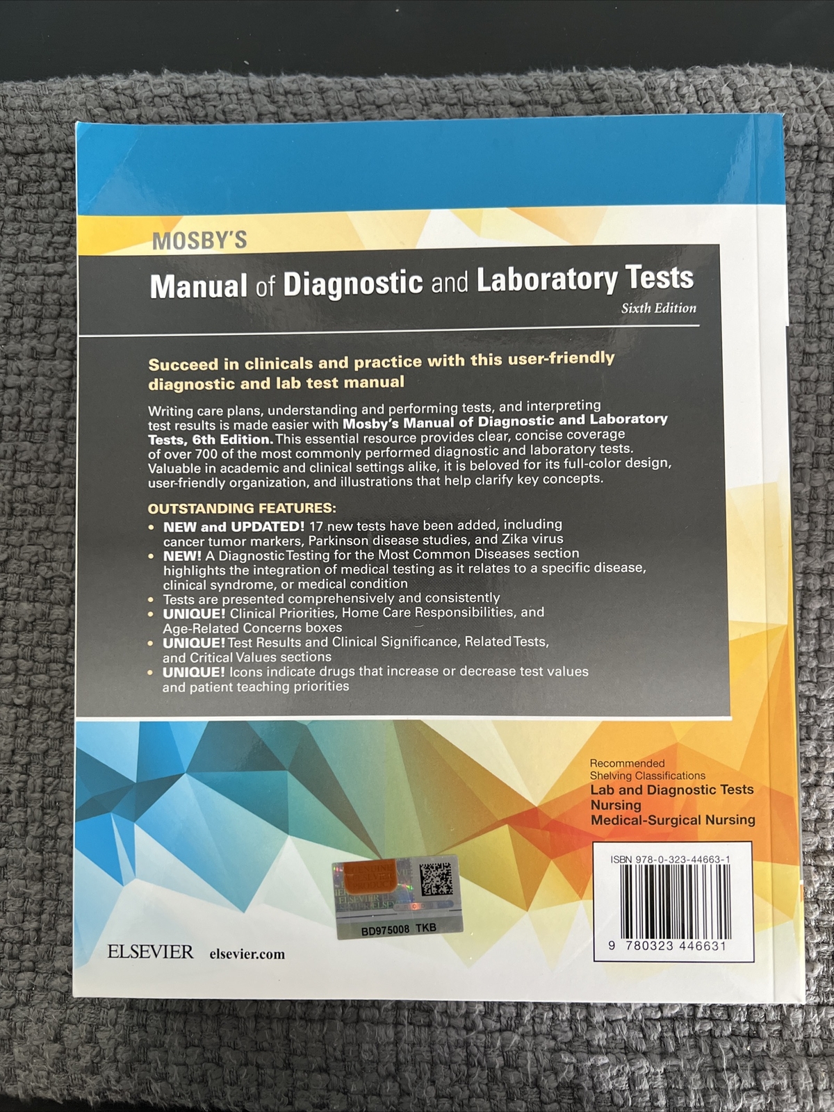 Mosby’s Manual of Diagnostic and Laboratory Tests by Timothy J. Pagana and…