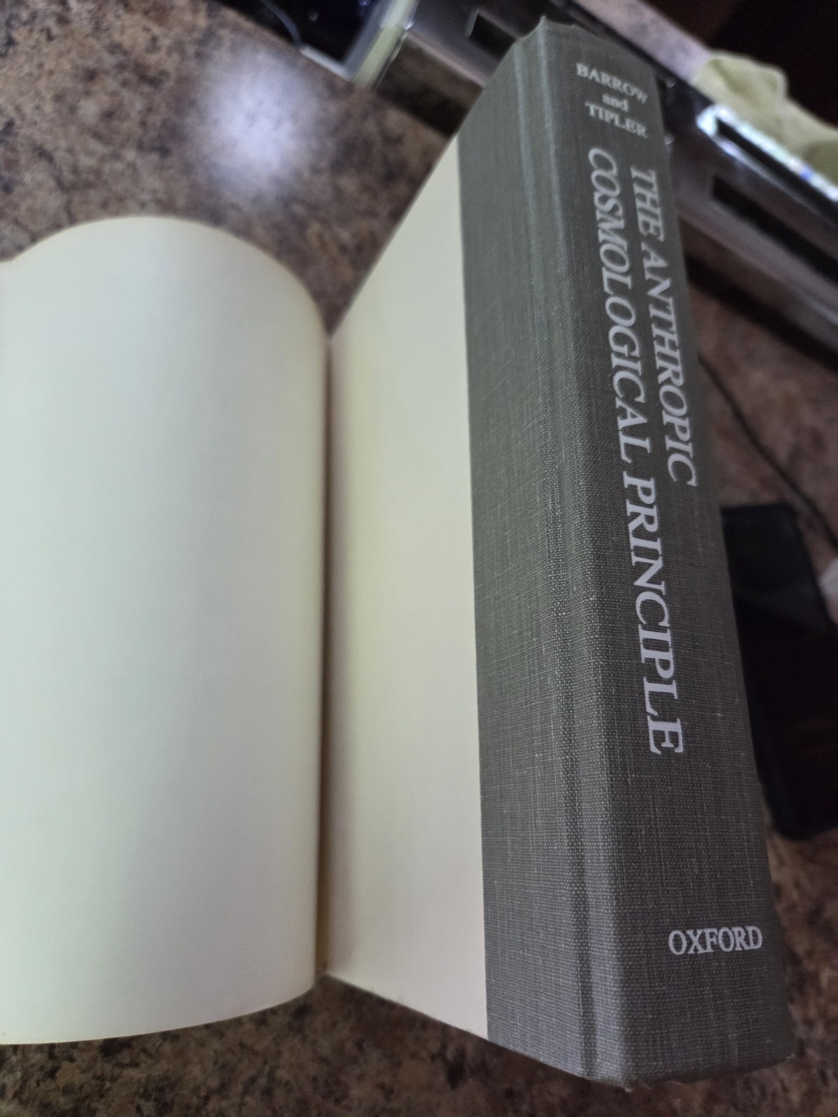 THE ANTHROPIC COSMOLOGICAL PRINCIPLE By J. Barrow & F. Tipler 1986 1st Prnt HCDJ