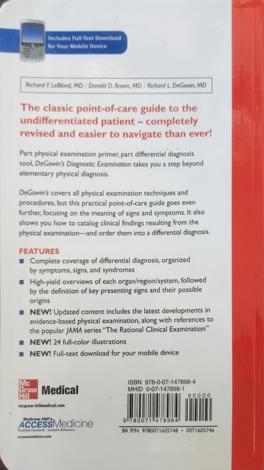 DeGowin’s Diagnostic Examination by Donald D. Brown, Richard F. LeBlond and…