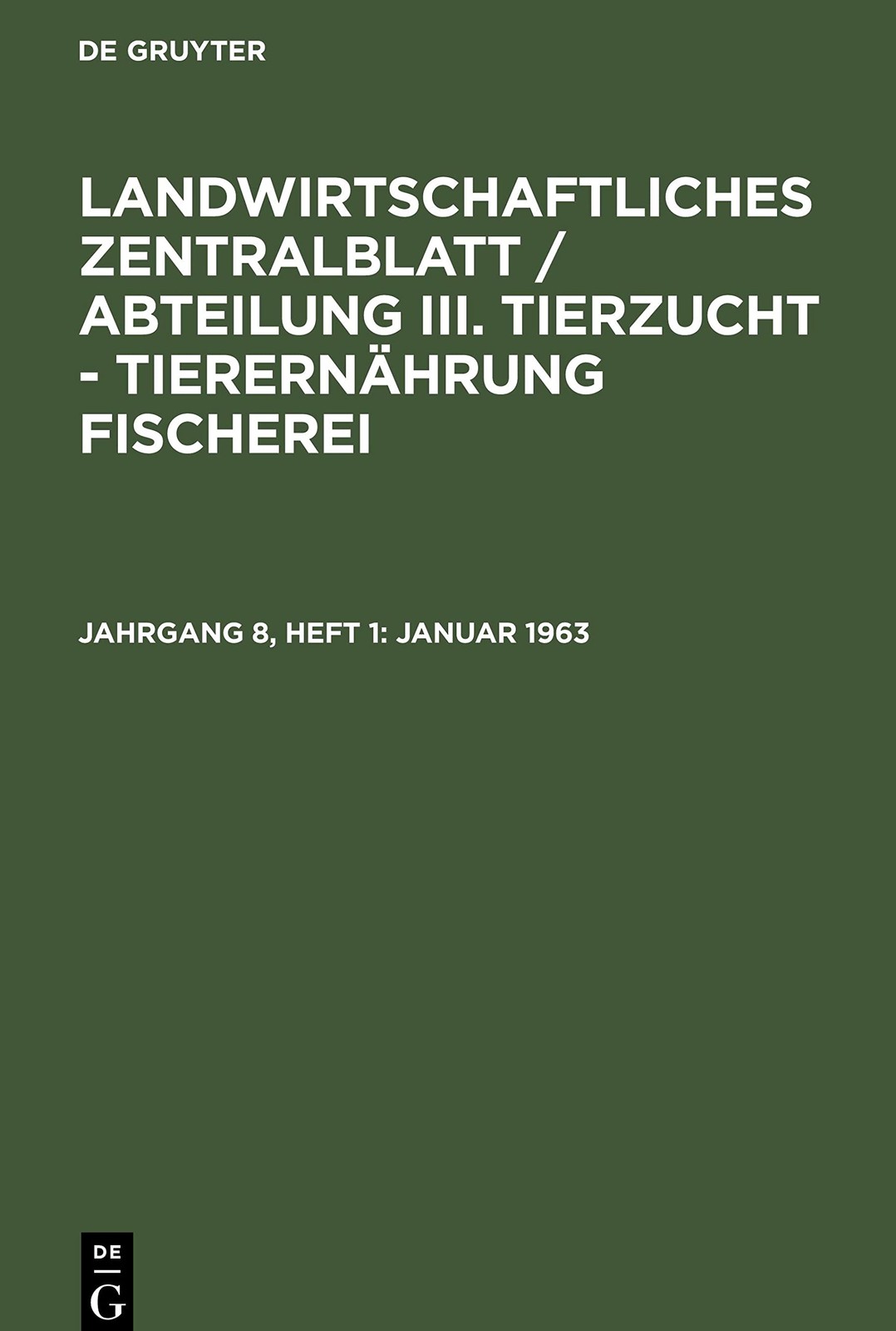 Januar 1963 (Hardback)