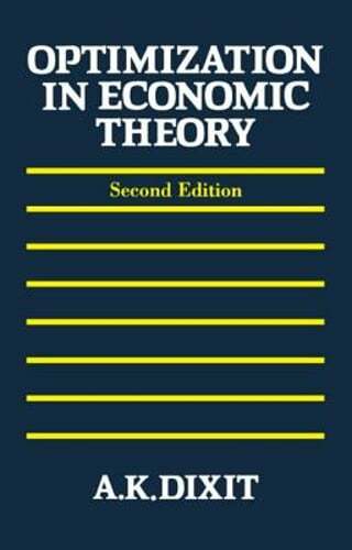 Optimization in Economic Theory by Avinash K Dixit: New