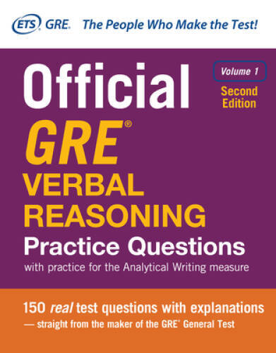Official GRE Verbal Reasoning Practice Questions, Second Edition, Volume – GOOD