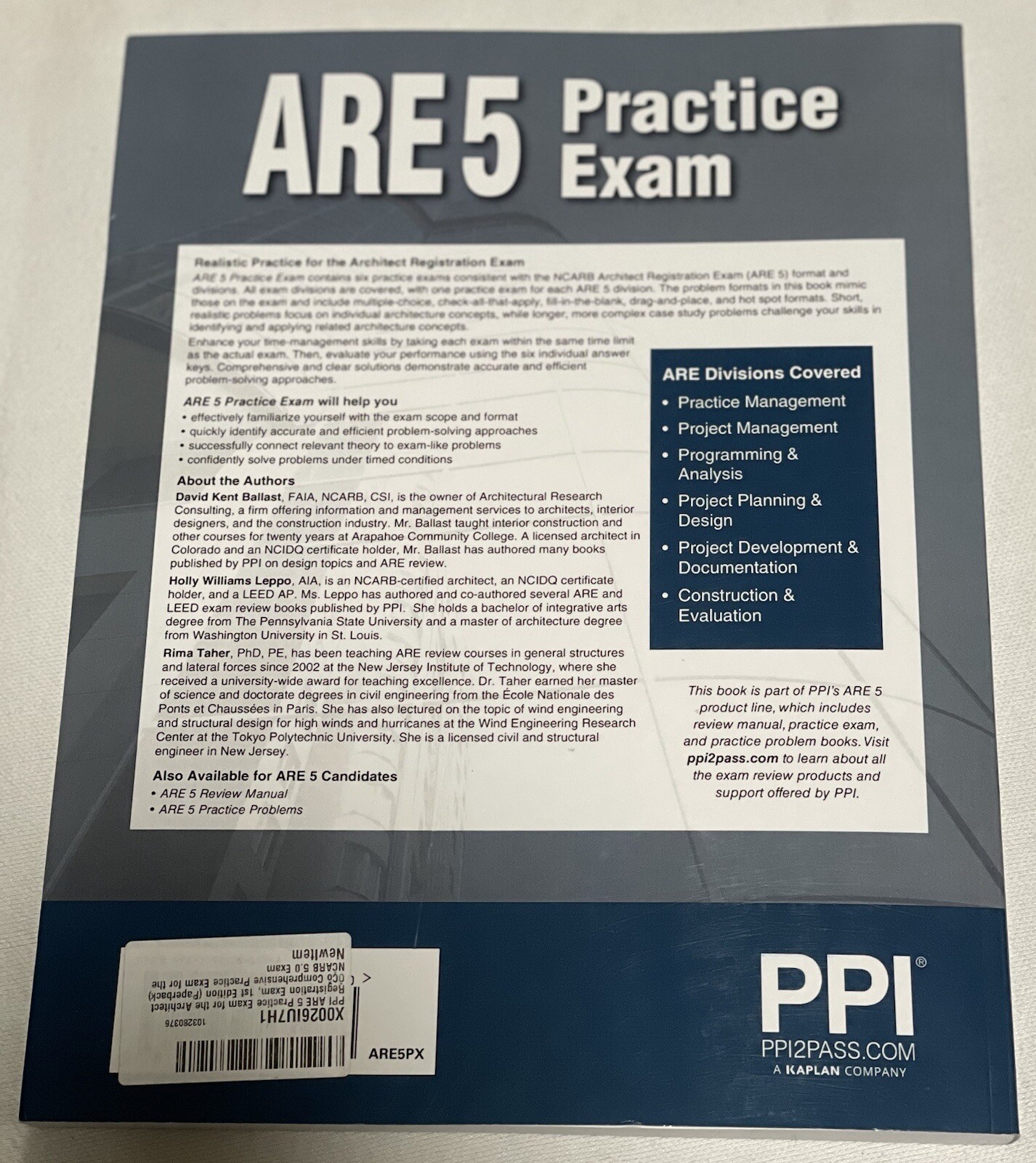 ARE 5 Practice Exam for the Architect Registration Exam by Holly Williams Leppo,