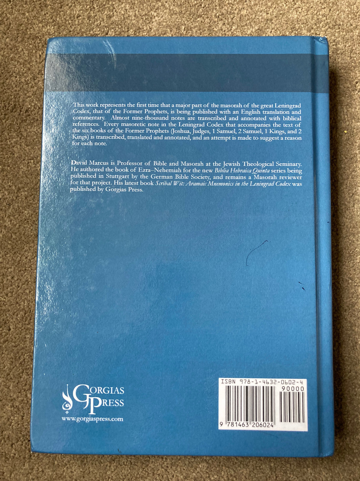 Masorah of Former Prophets in Leningrad Codex Vol. 4: 2 Samuel by David Marcus