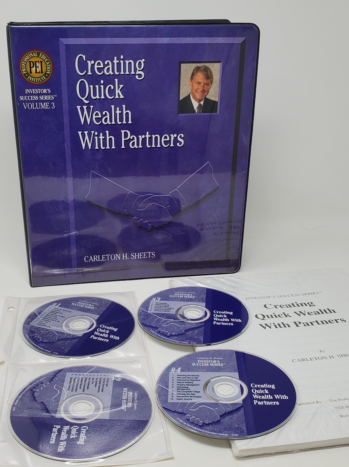 Carleton Sheets Creating Quick Wealth with Partners 4 CD Set Real Estate Invest