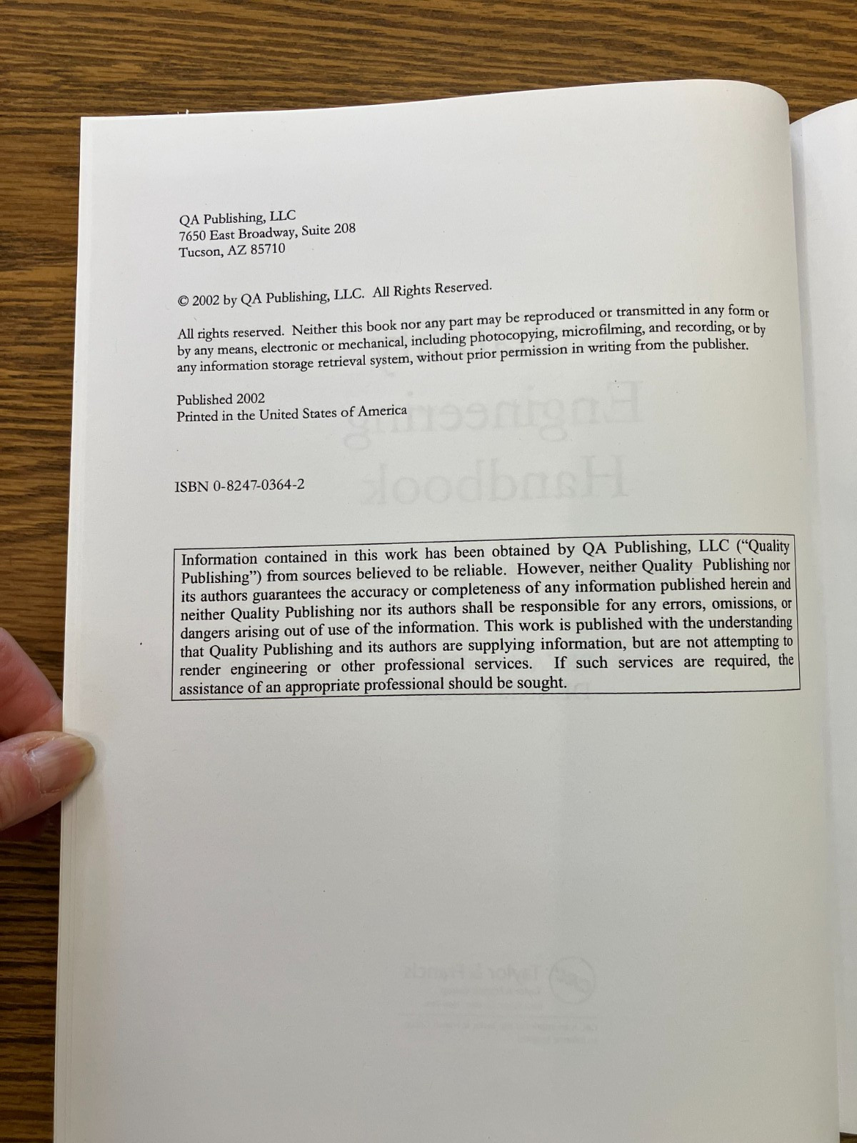 Reliability Engineering Handbook, Dodson/Nolan, HC 2002