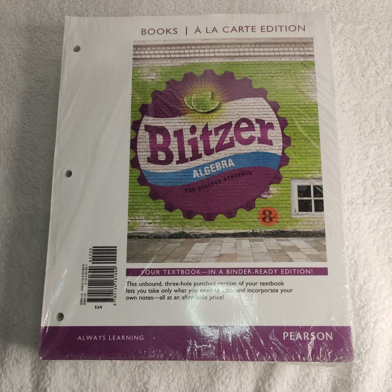 Algebra for College Students – Loose Leaf, by Blitzer Robert – New