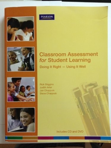Classroom Assessment for Student Le…, Chappuis, Steve